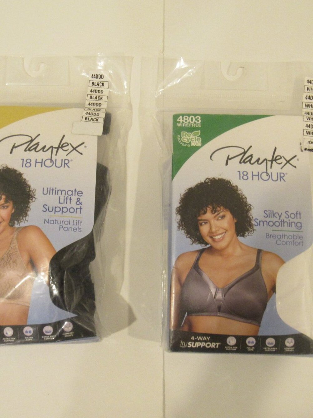 TWO NEW $39 Playtex 18 hour bras size 44DDD
